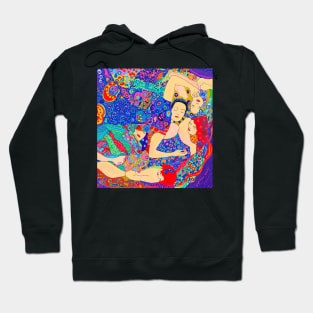 Neo Pop Art version of Gustav Klimt's Maidens Hoodie